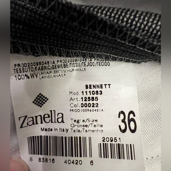 Men’s Zanella Dress Pants Charcoal and Black
Size 36 Made in Italy - Picture 3 of 3